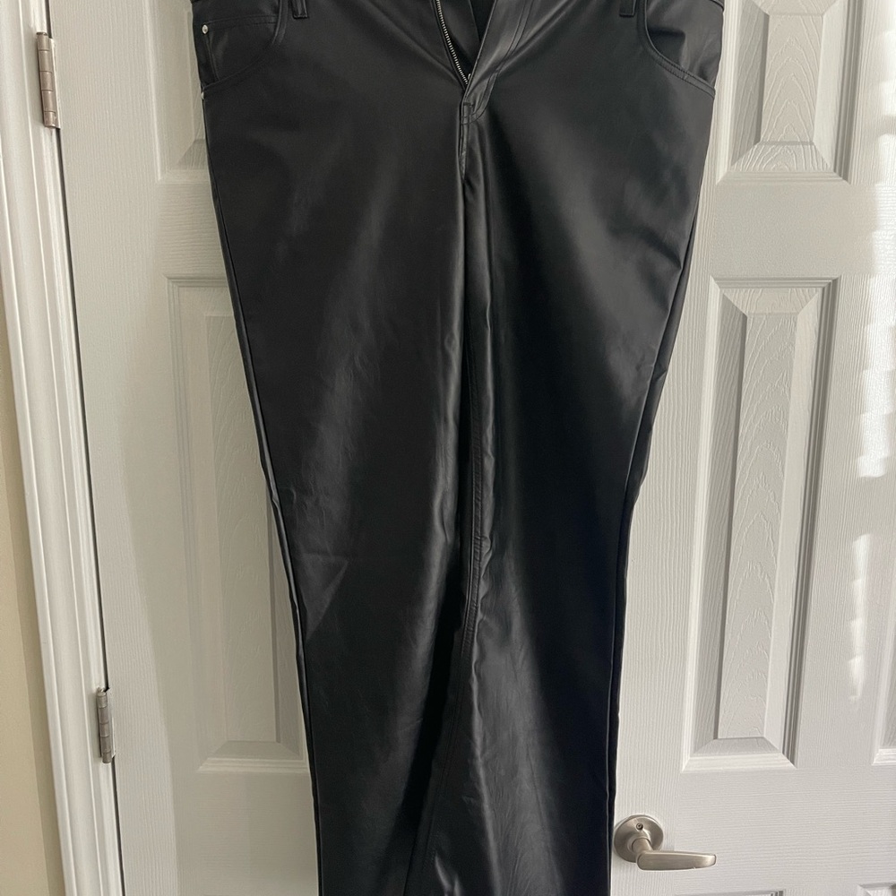 ASOS Black  Faux Leather flare Men's Pants
